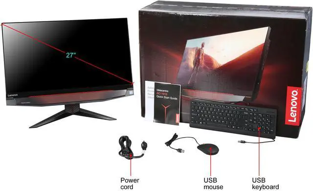 Alt view image 7 of 7 - Lenovo All-in-One Computer IdeaCentre Y910-27ISH Intel Core i5-6500 12GB DDR4 1TB HDD GeForce GTX 1070 Windows 10 Home 64-Bit