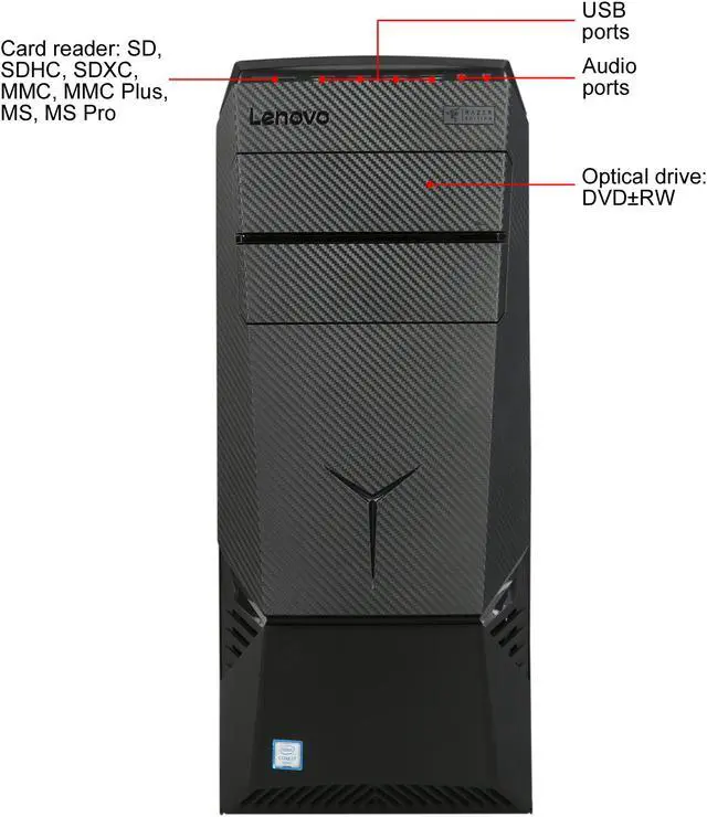 Alt view image 2 of 9 - Lenovo Desktop PC IdeaCentre Y900 Razer Edition Intel Core i7-6700K 16GB DDR4 2TB HDD 256GB SSD GeForce GTX 1080 Windows 10 Home