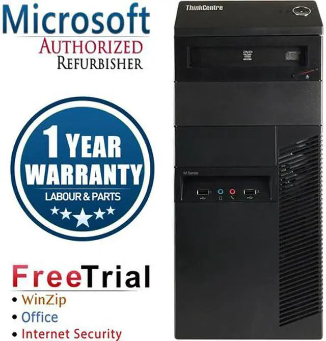 Main image of Refurbished Lenovo ThinkCentre M82 Tower Intel Core i5 3470 3.2G / 16G DDR3 / 120G SSD+2TB / DVD / Windows 10 Professional 64 Bit / 1 Year Warranty