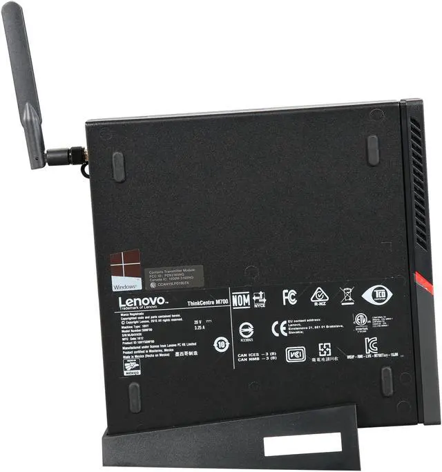 Alt view image 4 of 7 - Lenovo Desktop Computer ThinkCentre M700 (10HYS0NF00) Intel Core i3-6100T 4GB DDR4 500GB HDD Intel HD Graphics 530 Windows 10 Home 64-Bit