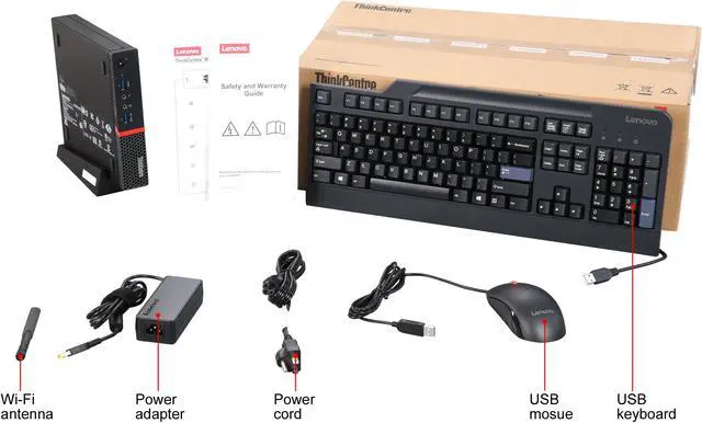 Alt view image 7 of 7 - Lenovo Desktop Computer ThinkCentre M700 (10HYS0NF00) Intel Core i3-6100T 4GB DDR4 500GB HDD Intel HD Graphics 530 Windows 10 Home 64-Bit