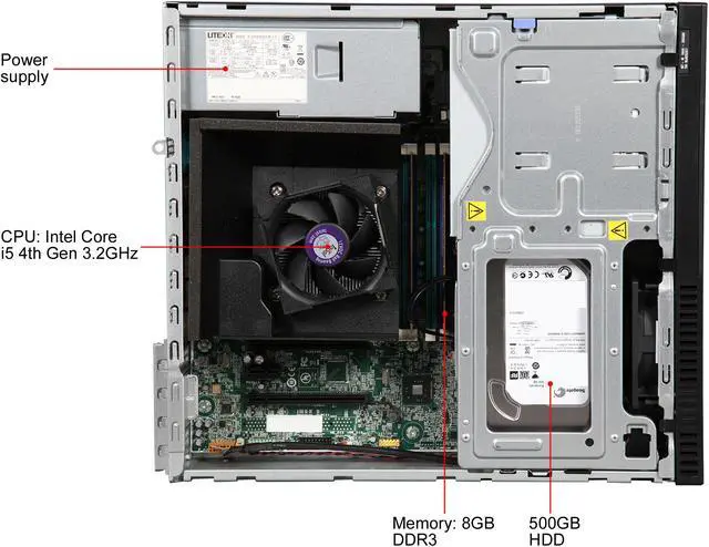 Alt view image 7 of 9 - Lenovo Grade A Desktop Computer M83 Intel Core i5-4570 8GB DDR3 500GB HDD Windows 10 Pro