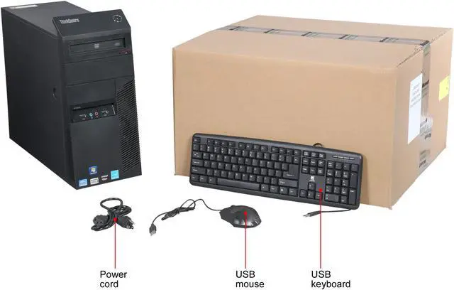 Alt view image 9 of 9 - Lenovo Desktop Computer M92P Intel Core i5-3470 16 GB 2TB HDD Windows 10 Pro