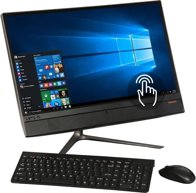 Main image of Lenovo All-in-One Computer F0CD00E0US Intel Core i3-7100T 8GB DDR3 1TB HDD 23" Touchscreen Windows 10 Home 64-Bit