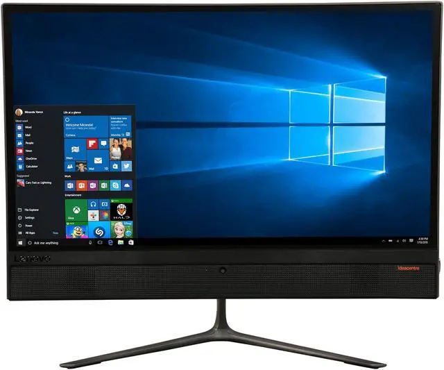 Alt view image 2 of 7 - Lenovo All-in-One Computer F0CD00E0US Intel Core i3-7100T 8GB DDR3 1TB HDD 23" Touchscreen Windows 10 Home 64-Bit