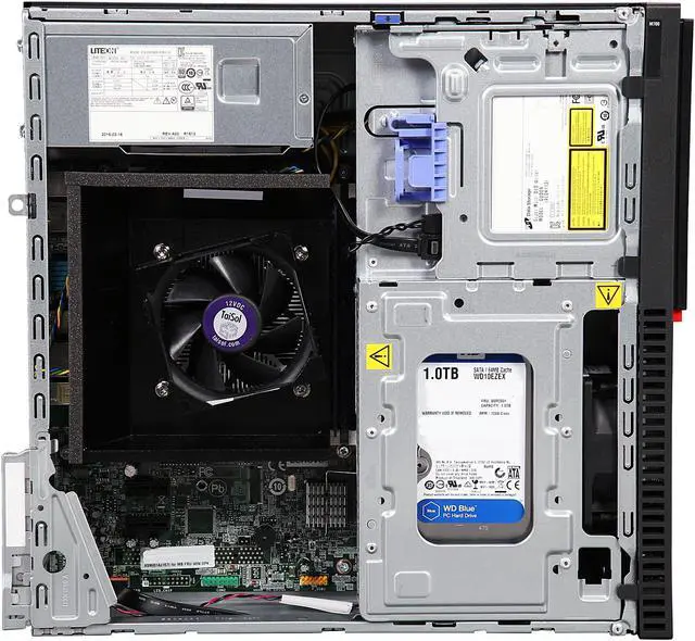 Alt view image 7 of 9 - Lenovo Desktop Computer ThinkCentre M700 (10GT002SUS) Intel Core i5 6th Gen 6400 (2.7 GHz) 8 GB DDR4 1 TB HDD Intel HD Graphics 530 Windows 7 Professional 64-Bit / Windows 10 Pro Downgrade