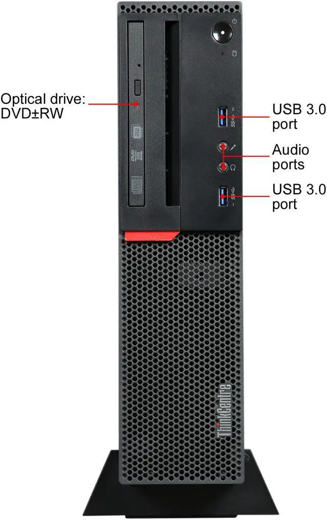 Alt view image 2 of 9 - Lenovo Desktop Computer ThinkCentre M800 (10FY0017US) Intel Core i7-6700 8GB DDR4 1TB HDD Intel HD Graphics 530 Windows 7 Professional 64-Bit (Windows 10 Pro Downgrade)