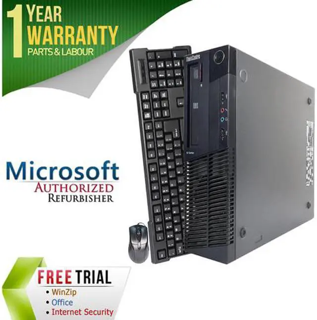 Main image of Lenovo Desktop Computer ThinkCentre M91P-SFF Intel Core i5-2400 8GB DDR3 320GB HDD Intel HD Graphics 2000 Windows 10 Pro