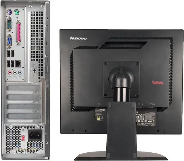 Alt view image 4 of 4 - Lenovo Desktop Computer ThinkCentre M57-SFF + 17" LCD (Brand my vary) Intel Core 2 Duo E6550 2GB DDR2 80GB HDD Intel GMA 3100 Windows 10 Pro Multi-Language, English / Spanish