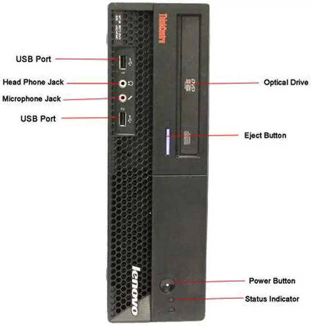 Alt view image 3 of 4 - ThinkCentre Desktop Computer M57P Intel Core 2 Duo E6550 4GB DDR2 750GB HDD Windows 7 Professional 64-bit