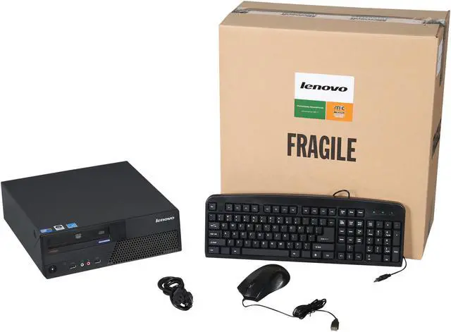 Alt view image 8 of 8 - Lenovo M58P SFF Desktop Intel Core2Duo 3GHz,3GB,160GB HDD,DVD,Win7Pro32,1yr War,Win10 Free Upgrade Ready,Certified Refurbished by Microsoft Authorized Refurbisher(MAR)