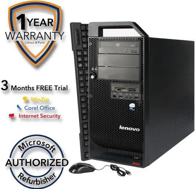 Main image of Lenovo Desktop Computer D10 Intel Xeon E5410 8GB DDR3 1TB HDD NVIDIA NVS 290 Windows 7 Professional 64-bit