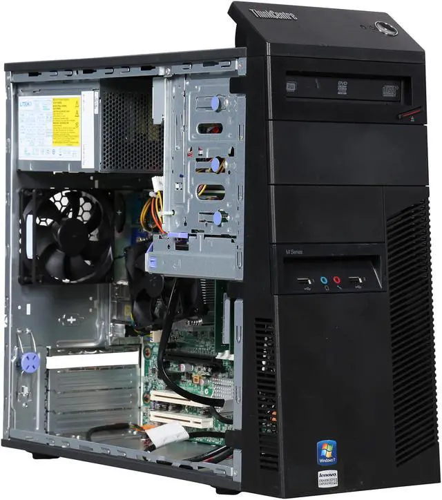 Alt view image 7 of 9 - Lenovo Desktop Computer M81 2nd Gen Intel Core i7 2600S (2.80 GHz) 4 GB 250 GB HDD Windows 7 Professional 64-Bit