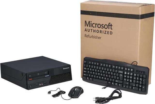 Alt view image 8 of 8 - Lenovo Desktop Computer M58 Core 2 Duo 3.0 GHz 4 GB Memory 500 GB HDD Windows 7 Professional 64-Bit (Microsoft Authorized Refurbish)