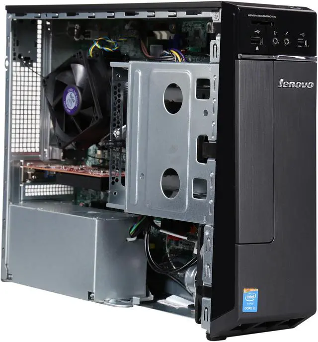 Alt view image 7 of 9 - Lenovo Desktop Computer H30 (90B900ADUS) Intel Core i3-4170 4GB DDR3 1TB HDD 120GB SSD NVIDIA GeForce GTX 745 2 GB GDDR3 Windows 10 Home 64-Bit