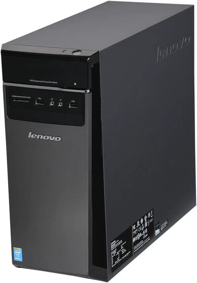 Alt view image 3 of 9 - Lenovo Desktop Computer H50 (90B700EDUS) Intel Core i7 4790 (3.6 GHz) 8 GB DDR3 1 TB HDD 120 GB SSD NVIDIA GeForce GTX 750 Ti 2 GB GDDR5 Windows 10 Home 64-Bit