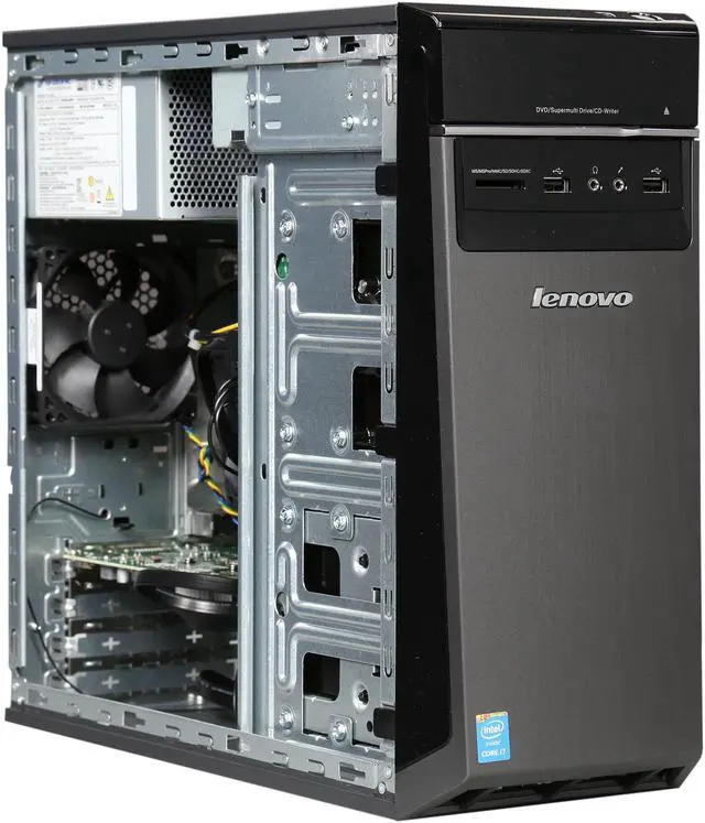 Alt view image 7 of 9 - Lenovo Desktop Computer H50 (90B700EDUS) Intel Core i7 4790 (3.6 GHz) 8 GB DDR3 1 TB HDD 120 GB SSD NVIDIA GeForce GTX 750 Ti 2 GB GDDR5 Windows 10 Home 64-Bit