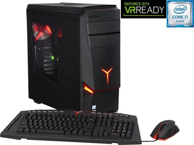 Main image of Lenovo Desktop Computer Y900-34ISZ (90DD000SUS) Intel Core i7 6700K (4.00 GHz) 16 GB DDR4 2 TB + 8 GB SSHD 256 GB SSD NVIDIA GeForce GTX 980 4 GB Windows 10 Home 64-Bit