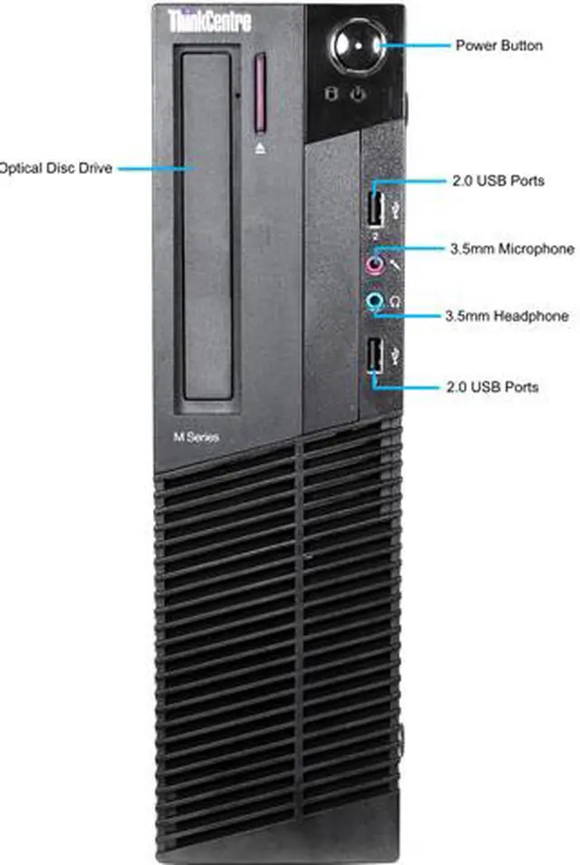 Main image of Lenovo Desktop Computer M81 Intel Core i3-2100 4 GB 320GB HDD Windows 10 Pro 64-Bit