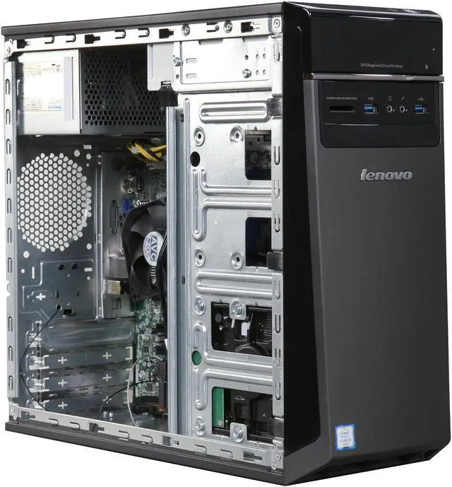 Alt view image 8 of 9 - Lenovo Desktop Computer IdeaCentre 300-20ish (90DA007VUS) Intel Core i5-6400 4GB DDR4 1TB HDD Intel HD Graphics 530 Windows 10 Home 64-Bit