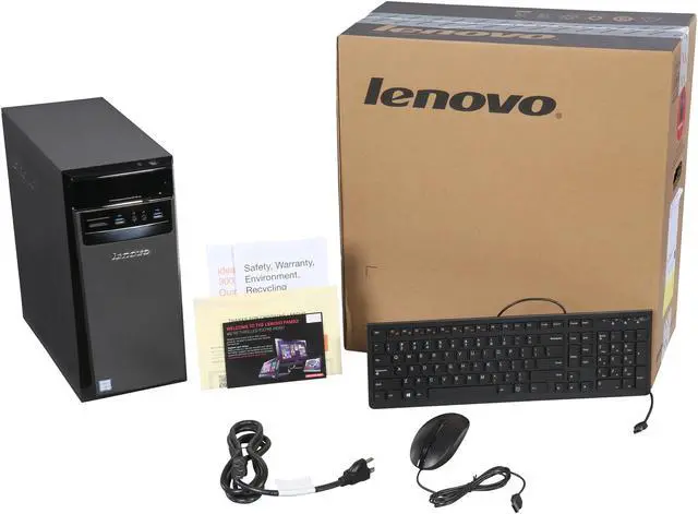 Alt view image 9 of 9 - Lenovo Desktop Computer IdeaCentre 300-20ish (90DA007VUS) Intel Core i5-6400 4GB DDR4 1TB HDD Intel HD Graphics 530 Windows 10 Home 64-Bit