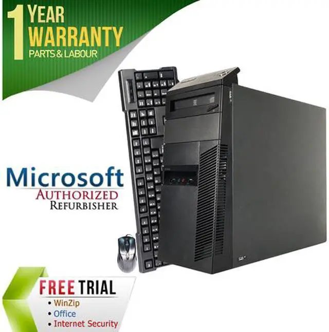 Main image of Lenovo Desktop Computer M91 Intel Core i5-2400 4GB DDR3 250GB HDD Intel HD Graphics 2000 Windows 7 Professional 64-bit