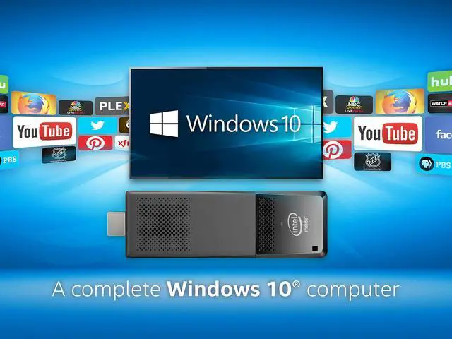 Alt view image 4 of 5 - Intel Compute Stick BOXSTK1AW32SC Ultra-slim PC Intel Atom X5-Z8300 (1.44 GHz) 2 GB DDR3L 32 GB eMMC Intel HD Graphics Windows 10 Home 32-Bit