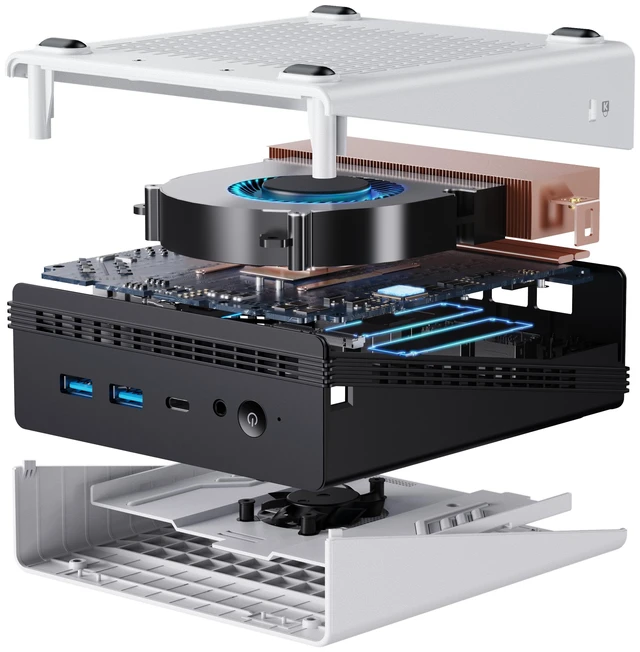 Alt view image 2 of 14 - CHUWI Desktop PC UBox UBox R5-6600H AMD Ryzen 5 6600H 16GB DDR5 512GB PCIe SSD AMD Radeon 660M Windows 11 Pro