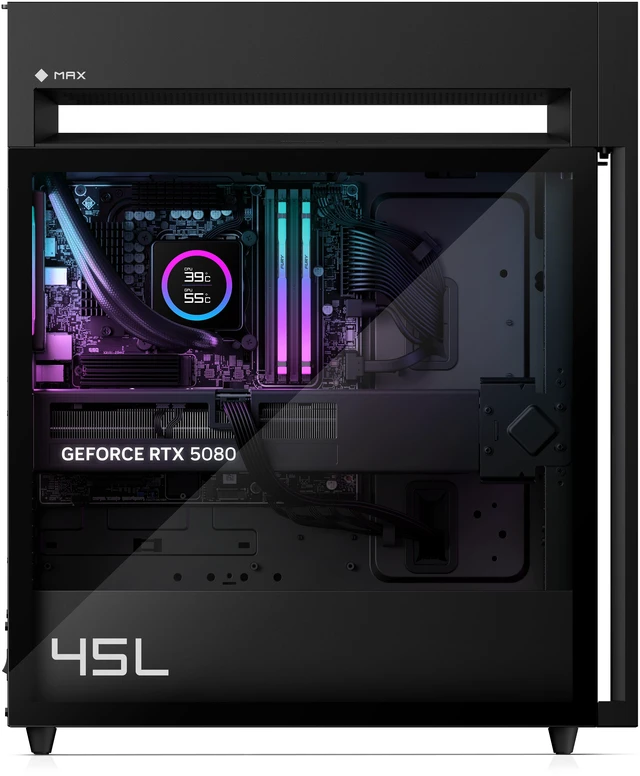 Alt view image 3 of 3 - OMEN MAX 45L Gaming Desktop PC GT23-0080, AMD Ryzen 7 9800X3D, NVIDIA GeForce RTX 5080, 32GB DDR5, 2TB PCIe NVMe, Microsoft Windows 11 Professional