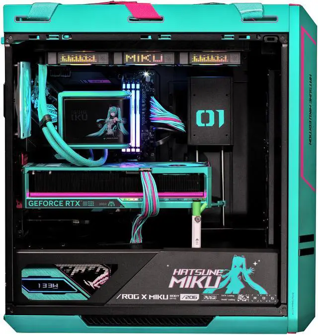 Alt view image 3 of 17 - Stoneforged Hatsune Miku Edition Gaming PC, AMD Ryzen 7 9800X3D, NVIDIA GeForce RTX 5080 OC, 64GB DDR5 6000, 2TB SSD