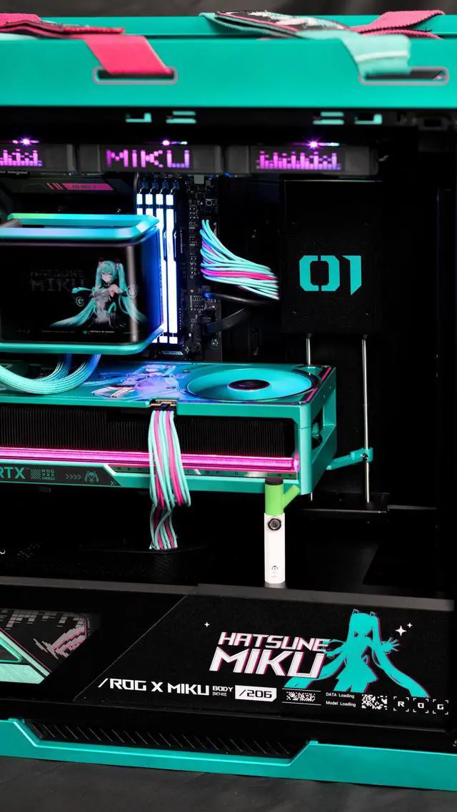 Alt view image 15 of 17 - Stoneforged Hatsune Miku Edition Gaming PC, AMD Ryzen 7 9800X3D, NVIDIA GeForce RTX 5080 OC, 64GB DDR5 6000, 2TB SSD