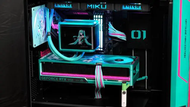 Alt view image 6 of 17 - Stoneforged Hatsune Miku Edition Gaming PC, AMD Ryzen 7 9800X3D, NVIDIA GeForce RTX 5080 OC, 64GB DDR5 6000, 2TB SSD