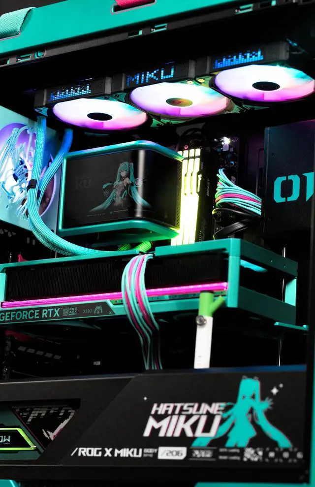 Alt view image 5 of 17 - Stoneforged Hatsune Miku Edition Gaming PC, AMD Ryzen 7 9800X3D, NVIDIA GeForce RTX 5080 OC, 64GB DDR5 6000, 2TB SSD