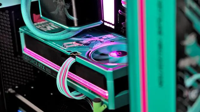 Alt view image 7 of 17 - Stoneforged Hatsune Miku Edition Gaming PC, AMD Ryzen 7 9800X3D, NVIDIA GeForce RTX 5080 OC, 64GB DDR5 6000, 2TB SSD