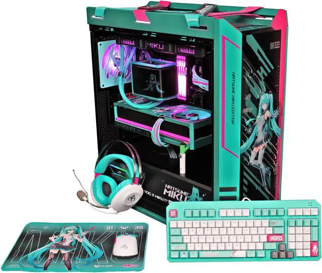 Main image of Stoneforged Hatsune Miku Edition Gaming PC, AMD Ryzen 7 9800X3D, NVIDIA GeForce RTX 5080 OC, 64GB DDR5 6000, 2TB SSD