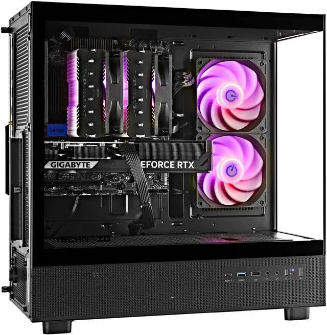 Alt view image 9 of 9 - TECHNOID Glass Gaming PC, AMD Ryzen 7 7700X, NVIDIA GeForce RTX 5070, 32GB DDR5 5600, 1TB SSD, Windows 11 Home