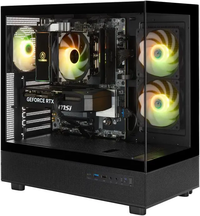 Main image of TECHNOID Glass Gaming PC - Ryzen 7 5700 - RTX 5070 - 32GB RAM - 1TB SSD - Windows 11 Home - AI Ready - VR Compatible - Wifi Bluetooth
