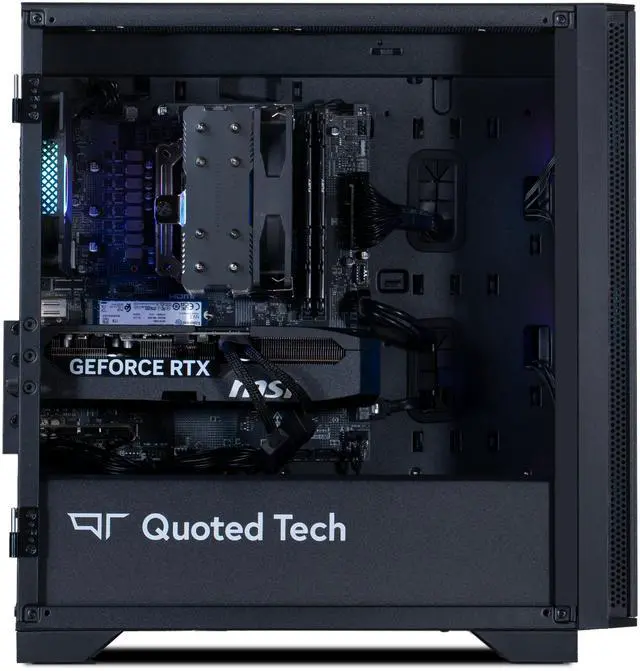 Alt view image 2 of 7 - Quoted Tech Clarity Pro Gaming PC, AMD Ryzen 7 9700F, NVIDIA GeForce RTX 5070 12GB, 32GB DDR5 5600, 1TB NVMe SSD, Windows 11 Home