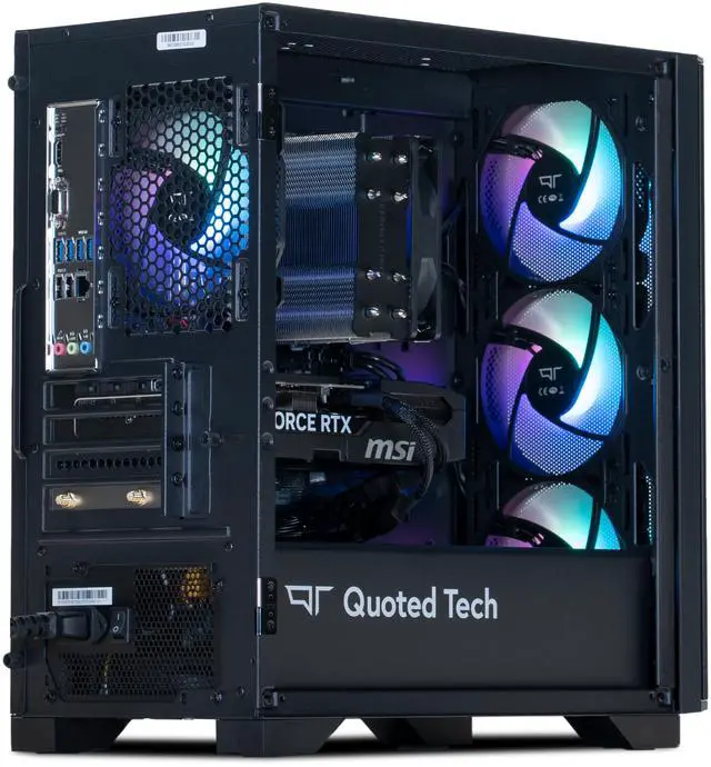 Alt view image 3 of 7 - Quoted Tech Clarity Pro Gaming PC, AMD Ryzen 7 9700F, NVIDIA GeForce RTX 5070 12GB, 32GB DDR5 5600, 1TB NVMe SSD, Windows 11 Home