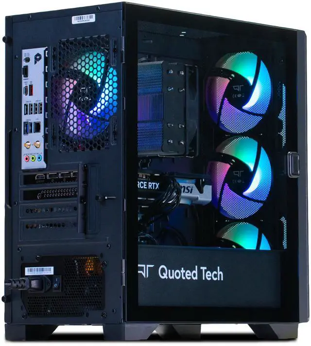 Alt view image 5 of 6 - Quoted Tech Gaming Desktop PC Clarity Prime AMD Ryzen 5 7500F 32GB DDR5 1TB NVMe SSD GeForce RTX 5060 Ti Windows 11 Home