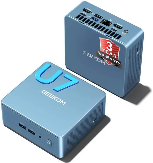 Main image of Geekom IT13 Mini PC AI Workstation - Intel Ultra 7 356H - 32GB DDR5 - 1TB SSD - Windows 11 Pro - Blue - GMIT13U7356H-321-US