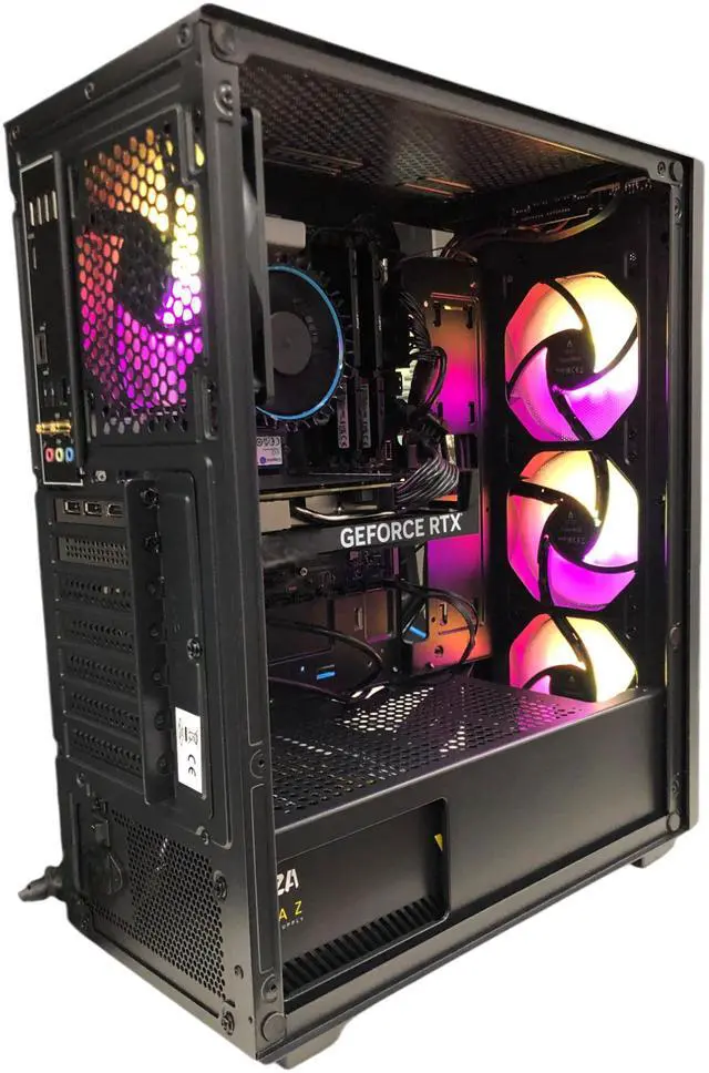 Alt view image 3 of 7 - AZZA Gideon Gaming PC, Intel Core i5-12400F, NVIDIA GeForce RTX 3050, 16GB DDR4, 500GB NVMe SSD, Windows 11 Home, 3 Year Warranty