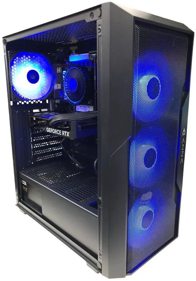 Alt view image 2 of 7 - AZZA Gideon Gaming PC, Intel Core i5-12400F, NVIDIA GeForce RTX 3050, 16GB DDR4, 500GB NVMe SSD, Windows 11 Home, 3 Year Warranty
