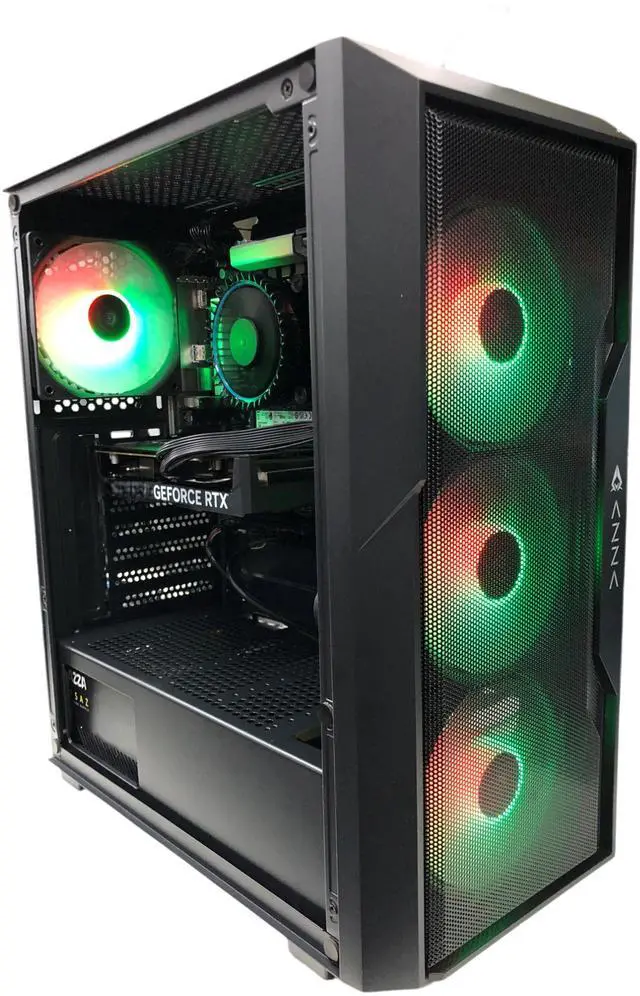 Main image of AZZA Gideon Gaming PC, Intel Core i5-12400F, NVIDIA GeForce RTX 3050, 16GB DDR4, 500GB NVMe SSD, Windows 11 Home, 3 Year Warranty