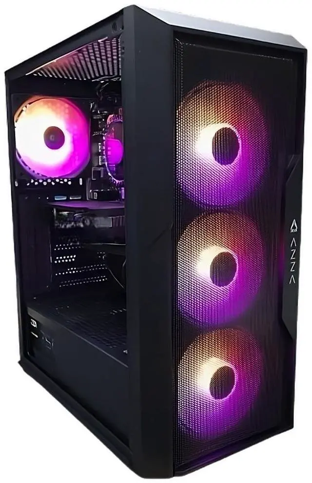 Alt view image 3 of 6 - AZZA ZION Gaming PC, AMD Ryzen 7 5700, AMD Radeon RX 6600, 16GB DDR4, 1TB M.2 SSD, Windows 11 Home, 3 Year Warranty