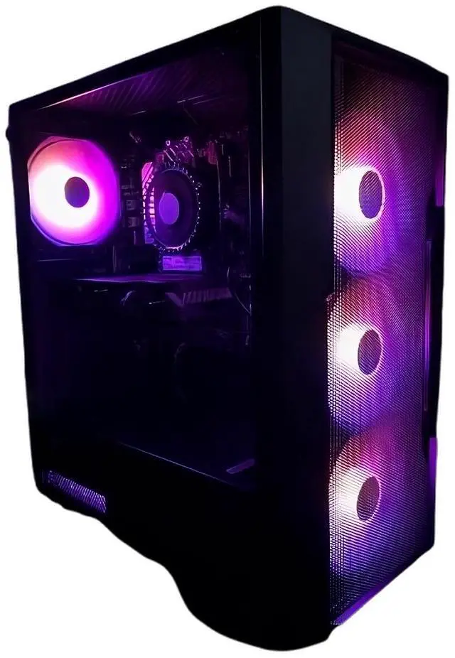 Alt view image 4 of 6 - AZZA ZION Gaming PC, AMD Ryzen 7 5700, AMD Radeon RX 6600, 16GB DDR4, 1TB M.2 SSD, Windows 11 Home, 3 Year Warranty