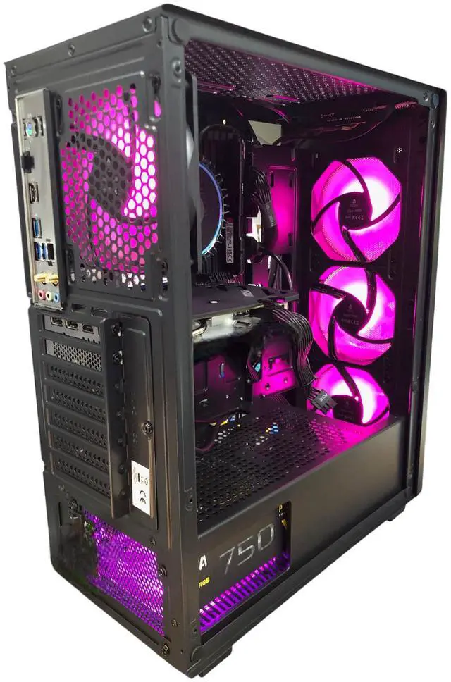 Alt view image 5 of 6 - AZZA ZION Gaming PC, AMD Ryzen 7 5700, AMD Radeon RX 6600, 16GB DDR4, 1TB M.2 SSD, Windows 11 Home, 3 Year Warranty