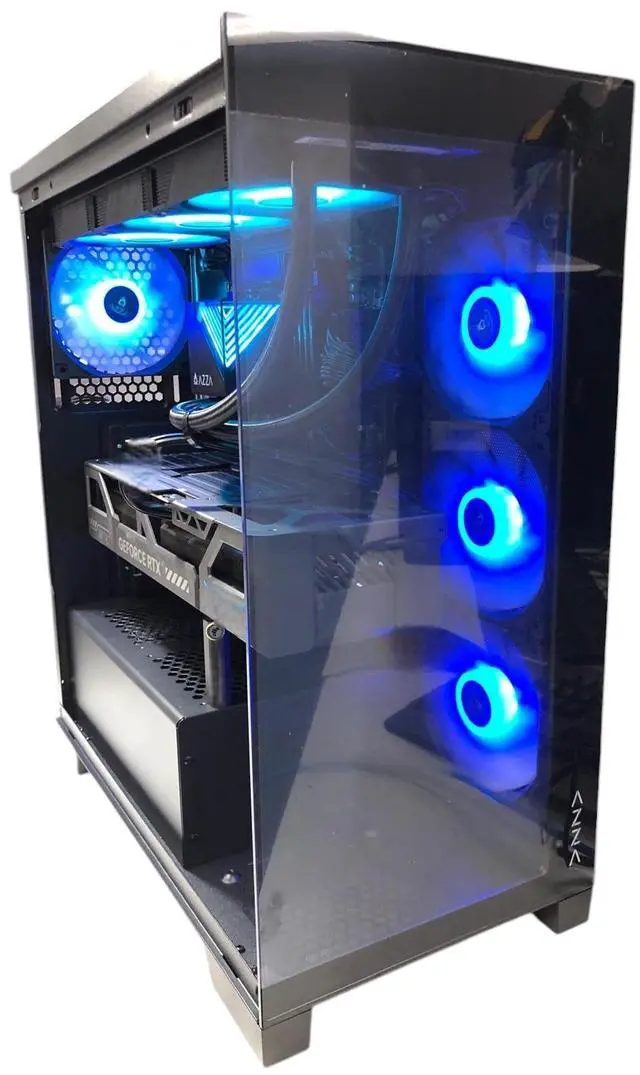Alt view image 5 of 5 - AZZA Jericho Gaming PC, AMD Ryzen 7 7800X3D, NVIDIA GeForce RTX 5070 Ti, 64GB DDR5, 1TB NVMe SSD, 850W 80+ Gold ATX 3.1, AIO Liquid Cooler, Windows 11 Home