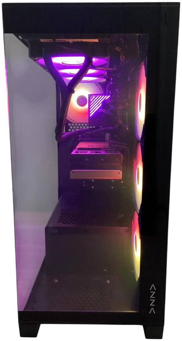 Alt view image 5 of 6 - AZZA Ehud Gaming PC, Intel Core Ultra 7 265KF, NVIDIA GeForce RTX 5070, 32GB DDR5, 1TB NVMe SSD, 850W 80+ Gold ATX 3.1, AIO Liquid Cooler, Windows 11 Home