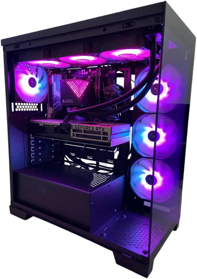 Main image of AZZA Ehud Gaming PC, Intel Core Ultra 7 265KF, NVIDIA GeForce RTX 5070, 32GB DDR5, 1TB NVMe SSD, 850W 80+ Gold ATX 3.1, AIO Liquid Cooler, Windows 11 Home